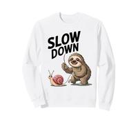 Divertido Slow Down Diciendo Perezoso Caracol Humor Relajado Vibes Papá Sudadera