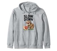Divertido Slow Down Diciendo Perezoso Caracol Humor Relajado Vibes Papá Sudadera con Capucha