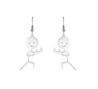 Divertido Smiley dedo medio Graffiti Pendientes colgantes personalizados Cool gestos Collar Punk creativo único hecho a mano Declaración Amistad Joyería Mujeres Hombres (plata 2)