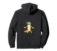 Divertido Snorkeling Gecko Cartoon Design Cute Animal Scuba Sudadera con Capucha
