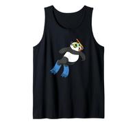 Divertido Snorkeling Panda Cartoon Design Cute Animal Scuba Camiseta sin Mangas