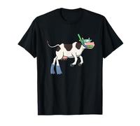 Divertido Snorkeling Vaca Dibujos Animados Diseño Lindo Animal Buceador Camiseta
