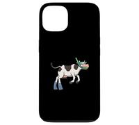 Divertido Snorkeling Vaca Dibujos Animados Diseño Lindo Animal Buceador Carcasa para iPhone 13
