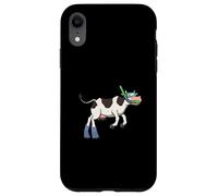 Divertido Snorkeling Vaca Dibujos Animados Diseño Lindo Animal Buceador Carcasa para iPhone XR