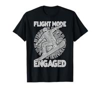 Divertido Snowboarder Snowboard Snowboard Modo Vuelo Salto Camiseta