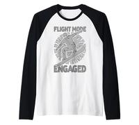 Divertido Snowboarder Snowboard Snowboard Modo Vuelo Salto Camiseta Manga Raglan