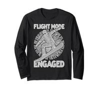 Divertido Snowboarder Snowboard Snowboard Modo Vuelo Salto Manga Larga