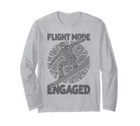 Divertido Snowboarder Snowboard Snowboard Modo Vuelo Salto Manga Larga