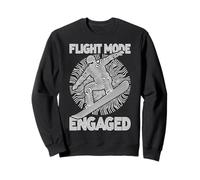 Divertido Snowboarder Snowboard Snowboard Modo Vuelo Salto Sudadera