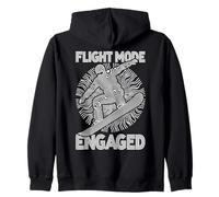 Divertido Snowboarder Snowboard Snowboard Modo Vuelo Salto Sudadera con Capucha
