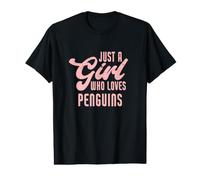 Divertido Solo Una Chica Que Ama Los Pingüinos Camiseta gráfica económica