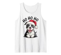 Divertido Sombrero de Papá Noel para Perro Pitbull Ho Ho Ho Navidad Pit Bull Camiseta sin Mangas