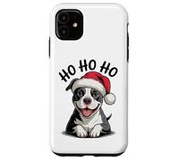 Divertido Sombrero de Papá Noel para Perro Pitbull Ho Ho Ho Navidad Pit Bull Carcasa para iPhone 11