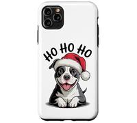 Divertido Sombrero de Papá Noel para Perro Pitbull Ho Ho Ho Navidad Pit Bull Carcasa para iPhone 11 Pro MAX