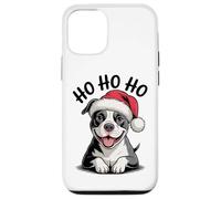 Divertido Sombrero de Papá Noel para Perro Pitbull Ho Ho Ho Navidad Pit Bull Carcasa para iPhone 12/12 Pro