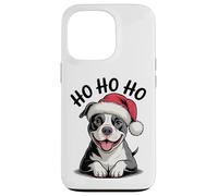 Divertido Sombrero de Papá Noel para Perro Pitbull Ho Ho Ho Navidad Pit Bull Carcasa para iPhone 13 Pro