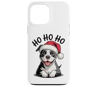 Divertido Sombrero de Papá Noel para Perro Pitbull Ho Ho Ho Navidad Pit Bull Carcasa para iPhone 13 Pro MAX