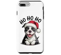 Divertido Sombrero de Papá Noel para Perro Pitbull Ho Ho Ho Navidad Pit Bull Carcasa para iPhone 7 Plus/8 Plus