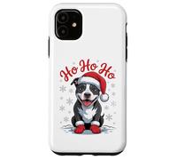 Divertido Sombrero de Papá Noel para Perro Pittie Ho Ho Ho Navidad Carcasa para iPhone 11