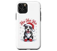 Divertido Sombrero de Papá Noel para Perro Pittie Ho Ho Ho Navidad Carcasa para iPhone 11 Pro