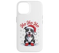 Divertido Sombrero de Papá Noel para Perro Pittie Ho Ho Ho Navidad Carcasa para iPhone 14