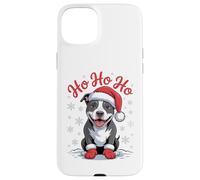 Divertido Sombrero de Papá Noel para Perro Pittie Ho Ho Ho Navidad Carcasa para iPhone 15 Plus