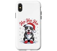 Divertido Sombrero de Papá Noel para Perro Pittie Ho Ho Ho Navidad Carcasa para iPhone X/XS