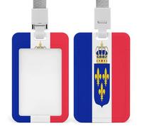 Divertido soporte para tarjetas de identificación de la bandera de Francia del Conde Henri de Chambord con cordón para profesores, enfermeras, médicos