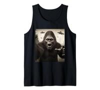 Divertido Sorprendido Bigfoot Selfie Ovnis Vintage Conspiración Camiseta sin Mangas