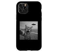 Divertido Sorprendido Gato Asustado Selfie Alien OVNI Extraterrestre Carcasa para iPhone 11 Pro