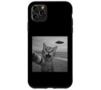 Divertido Sorprendido Gato Asustado Selfie Alien OVNI Extraterrestre Carcasa para iPhone 11 Pro MAX
