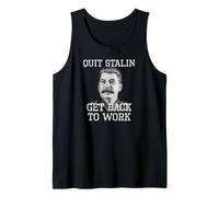 Divertido soviético URSS Stalin Meme Dejar Stalin Volver al Trabajo Camiseta sin Mangas