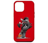 Divertido Sportbike Motocicleta Jinete Wheelie Biker Cartoon Carcasa para iPhone 12 Pro MAX