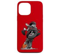 Divertido Sportbike Motocicleta Jinete Wheelie Biker Cartoon Carcasa para iPhone 13 Pro MAX