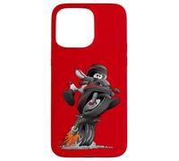 Divertido Sportbike Motocicleta Jinete Wheelie Biker Cartoon Carcasa para iPhone 15 Pro MAX