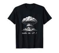 Divertido Sudo RM -RF Slash Hacker Programador Terminal Broma Camiseta