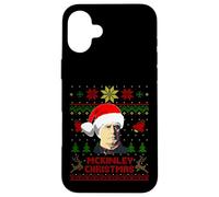 Divertido suéter Feo de Navidad del Presidente Mckinley de William Carcasa para iPhone 16 Plus