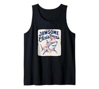 Divertido suéter navideño con diseño de tiburón con un discurso Llamativo Camiseta sin Mangas