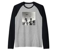 Divertido Suricata posa para una Selfie Mientras los ovnis vuelan extraño Camiseta Manga Raglan