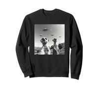 Divertido Suricata posa para una Selfie Mientras los ovnis vuelan extraño Sudadera