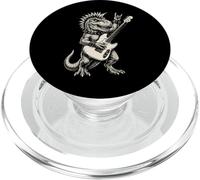 Divertido T-Rex Dino Tocando Guitarra Rock and Roll Música Rock PopSockets PopGrip para MagSafe