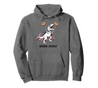 Divertido T-Rex Wiener-Saurus imparable T-Rex ama el Perro Caliente Sudadera con Capucha