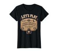 Divertido Tablero gótico de Ouija Let's Halloween Play Camiseta gráfica económica, Mujer, Negro, XL