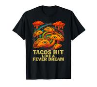 Divertido Taco Psychedelic Food Lover Trippy Festival Party Camiseta