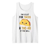 Divertido Taco, Soy una Zorra para Tacos, Linda y Adorable Comida Kawaii Camiseta sin Mangas