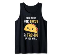 Divertido Taco, Soy una Zorra para Tacos, Linda y Adorable Comida Kawaii Camiseta sin Mangas