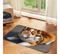 Divertido tapete de alimentación para mascotas con estampado de trasero de corgi, tapete para comida y agua, dispensador de agua para perros, accesorios para perros