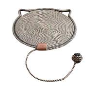 Divertido tapete de juguete para gatos, cuerda de algodón, elegante, rascador para gatos, producto redondo para el cuidado de las garras, mejora del hogar