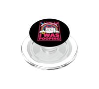 Divertido Tarde para el Trabajo Diciendo era Caca humorístico PopSockets PopGrip para MagSafe
