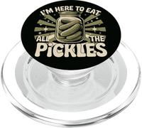 Divertido Tarro de pepinillos con Texto en inglés I'm Here to Eat All The Pickles para Amantes de la PopSockets PopGrip para MagSafe
